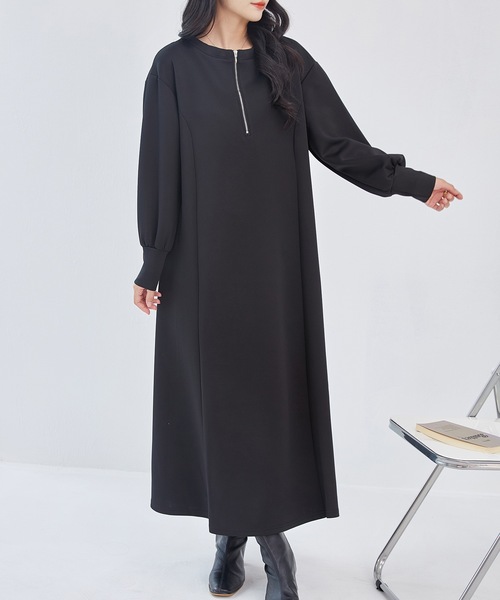 Lace Ladies（レースレディース） ワンピース 2WAY ハーフジップ 長袖