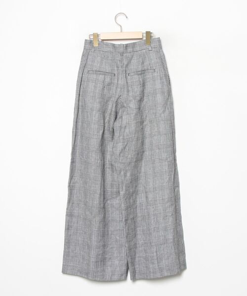 「ATON」 チェック柄パンツ 1 グレー レディース_画像2