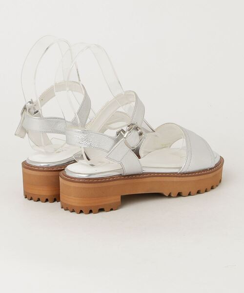 「DIANA」 フラットサンダル 23.5cm シルバー レディース_画像2