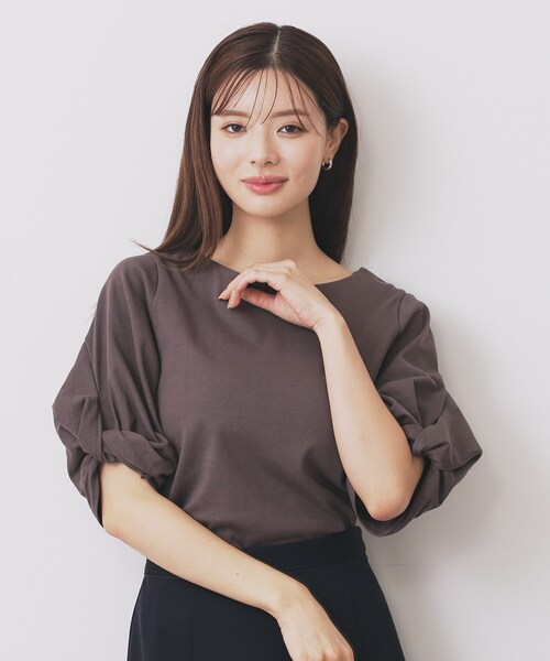 index（インデックス） tシャツ パフスリーブツイストタックトップス