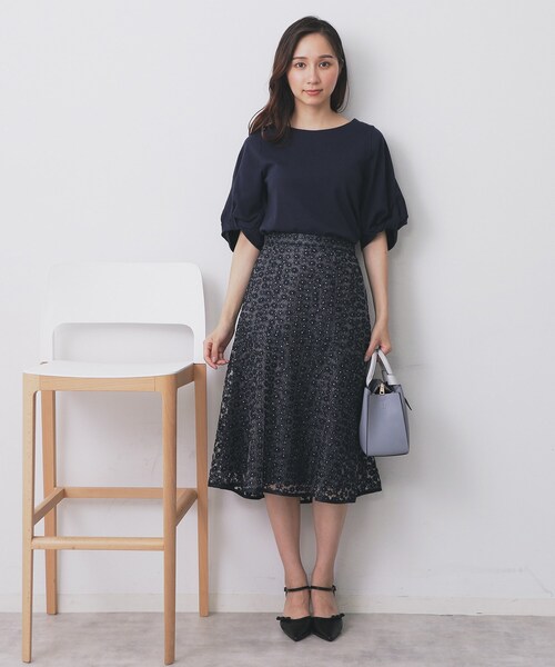 index（インデックス） tシャツ パフスリーブツイストタックトップス