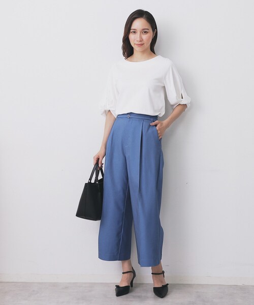 index（インデックス） tシャツ パフスリーブツイストタックトップス