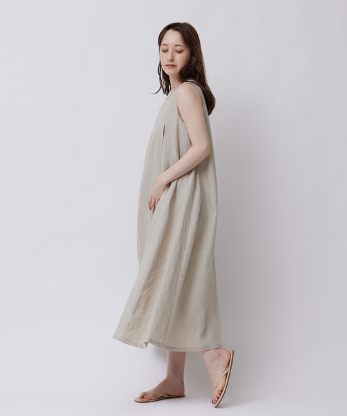 「BABYLONE」 ノースリーブワンピース FREE ナチュラル レディース_画像4