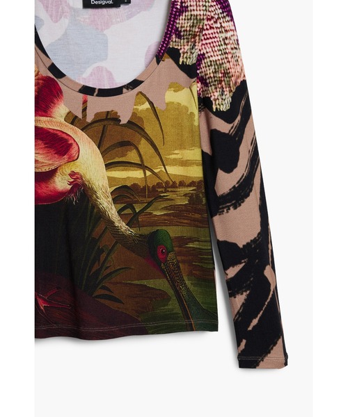 新品✨デシグアル 長袖　カットソー　ベロア　レトロ　オリエンタル　大特価‼️ Desigual（デシグアル） tシャツ クリスチャン・ラクロワ オリエンタル