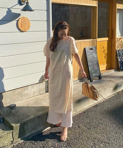 「ROOPTOKYO」 半袖ワンピース FREE ネイビー レディース_画像6