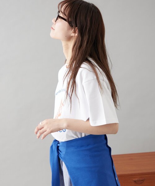 「GEVACO」 半袖Tシャツ SMALL ブルー レディース_画像4