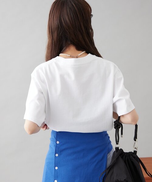 「GEVACO」 半袖Tシャツ SMALL ブルー レディース_画像5