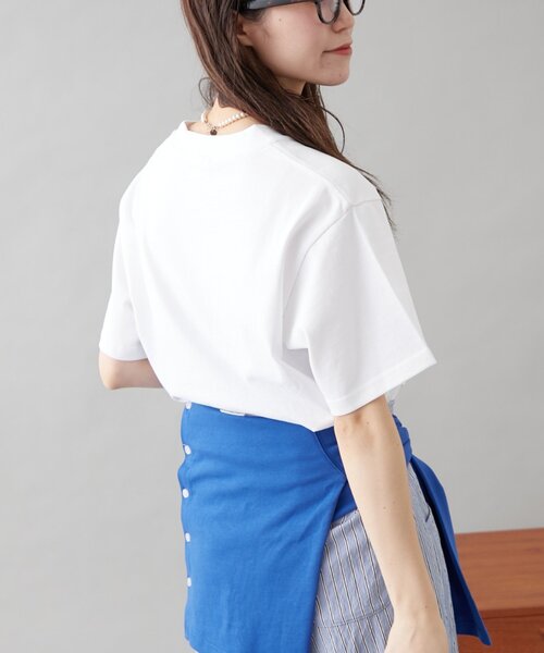 「GEVACO」 半袖Tシャツ SMALL ブルー レディース_画像6