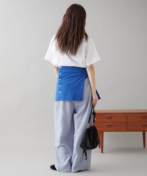 「GEVACO」 半袖Tシャツ SMALL ブルー レディース_画像9