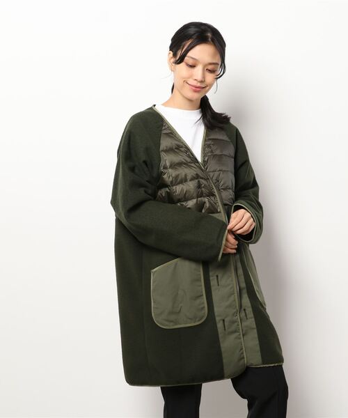【極美品】シップス　シュタンバウム　ダウンコート　モッズコート　カーキ　L 極美品】シップス シュタンバウム ダウンコート モッズコート カーキ L