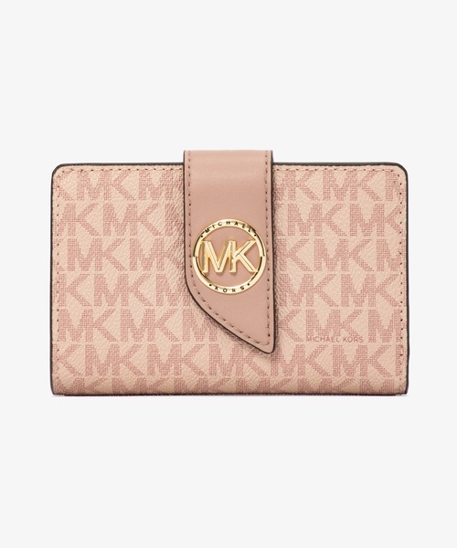 【新品】マイケルコース✨財布 折り財布 ピンク 人気 ロゴ タブ ウォレット MICHAEL KORS（マイケルコース） 財布 FREE ピンク レディース