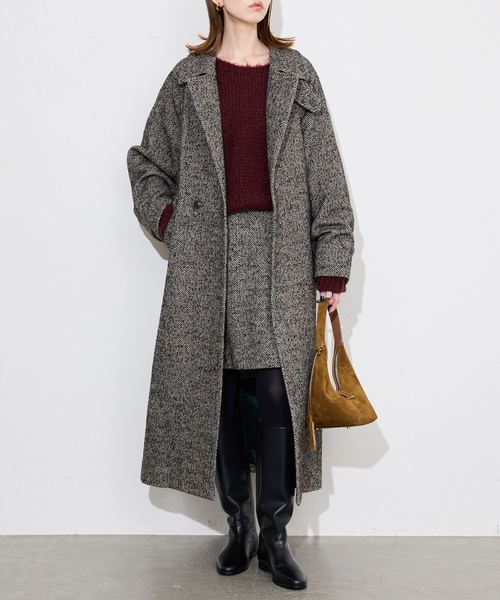 SLOBE IENA（スローブイエナ） ステンカラーコート コート ツイード