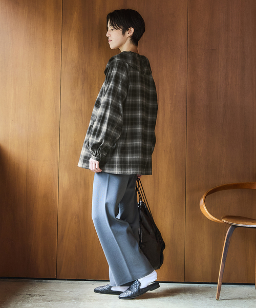 IENA（イエナ） ブラウス シャツ 「追加2」BLACK フリルチェック