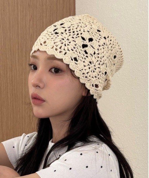 ニット帽 ニットキャップ クロシェ編みビーニー レディース メンズ