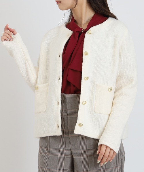 TRUDEA（トルディア） カーディガン モヘアニットカーデジャケット