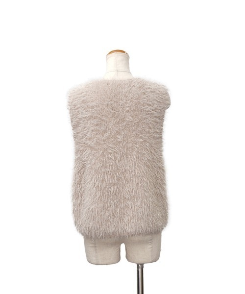 パールニットベスト CLOTHY ベスト ジレ 「パールで華やぐ、冬映えベスト」パール付き