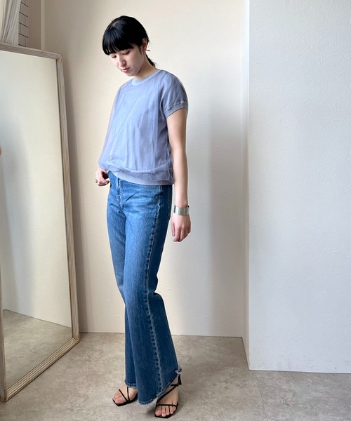 「LHELBIE」 ニットベスト M ベージュ レディース_画像3