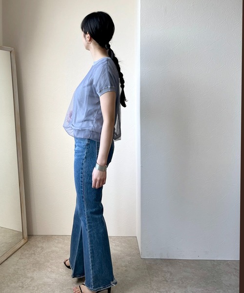 「LHELBIE」 ニットベスト M ベージュ レディース_画像4