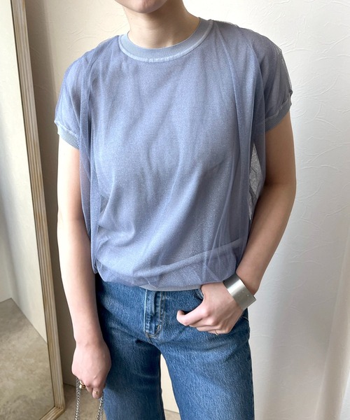 「LHELBIE」 ニットベスト M ベージュ レディース_画像7