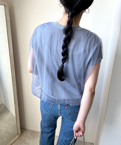 「LHELBIE」 ニットベスト M ベージュ レディース_画像9