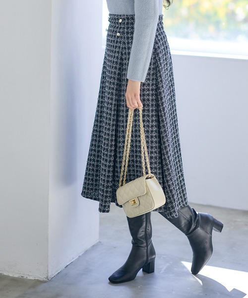 12Twelve Agenda（トゥエルブ アジェンダ） スカート チェックツイード