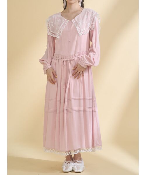 merry jenny ピンクワンピース あ　さん専用 merry jenny（メリージェニー） ワンピース airy lace collar