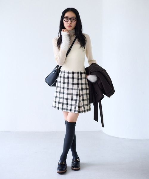 VIS（ビス） スカート ロービングチェックミニスカート : ZOZOTOWN