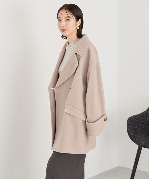 「Andemiu」 ピーコート FREE ネイビー レディース_画像5