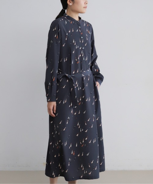 あひる様　ワンピース　blue ワンピース アヒルPT スタンドネックワンピース : ZOZOTOWN Yahoo!店