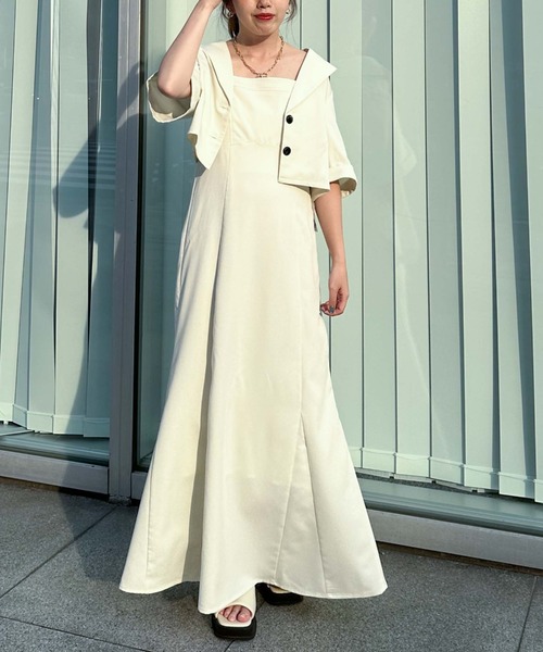 「archives」 キャミソールワンピース MEDIUM アイボリー レディース_画像4