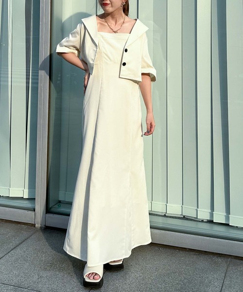 「archives」 キャミソールワンピース MEDIUM アイボリー レディース_画像5