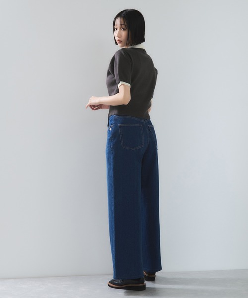 「VIS」 半袖ニット FREE ブラウン レディース_画像3