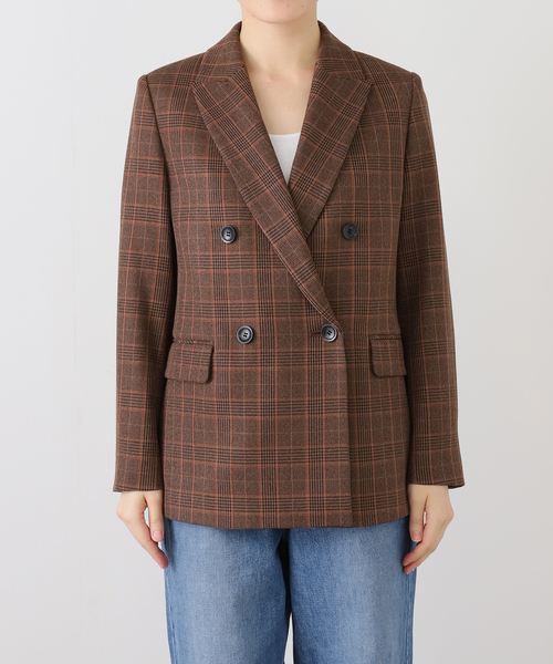 新品 ノーブル ピークドJK ピークドジャケット ブラウン 36 NOBLE（ノーブル） ジャケット テーラードジャケット 「WEB・新宿店