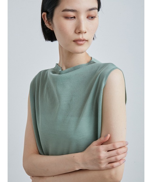 「MIESROHE」 ノースリーブニット FREE ブラック レディース_画像6