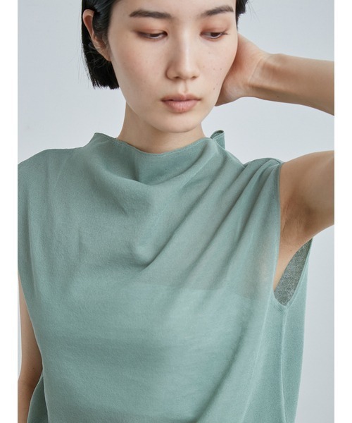 「MIESROHE」 ノースリーブニット FREE ブラック レディース_画像7