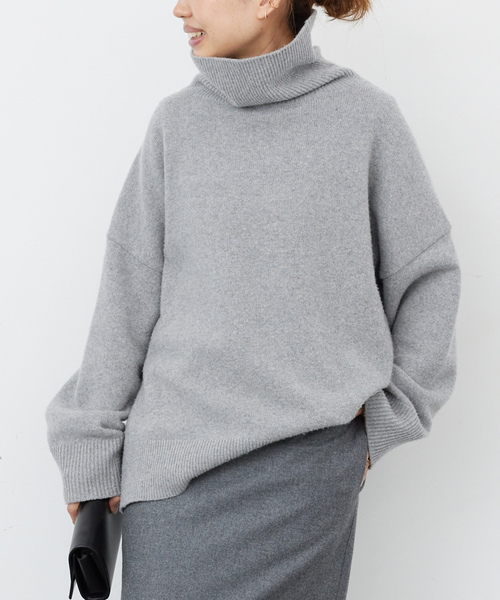 Deuxième Classeドゥーズィエムクラス　タートルネック　グレー Deuxieme Classe（ドゥーズィエムクラス） タートルネックニット FREE