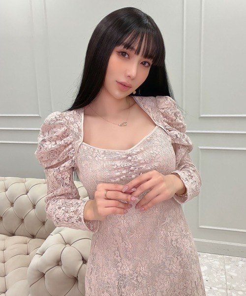 EIMY ISTOIRE（エイミーイストワール） 長袖ワンピース S ラベンダー