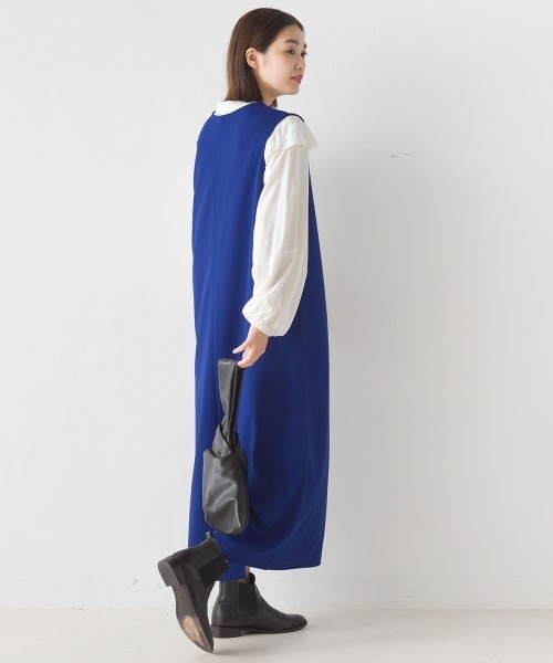 「OMNES」 ノースリーブワンピース FREE グレイッシュベージュ レディース_画像8