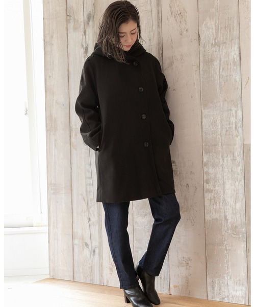 「PREFERIR」 コート MEDIUM ブラック レディース_画像8