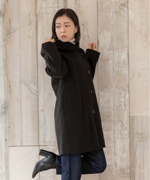 「PREFERIR」 コート MEDIUM ブラック レディース_画像9
