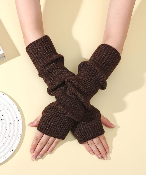 アームウォーマー2枚　モカ&ブラウン アームウォーマー2枚 モカ&ブラウンアームウォーマー2枚 モカ&ブラウン
