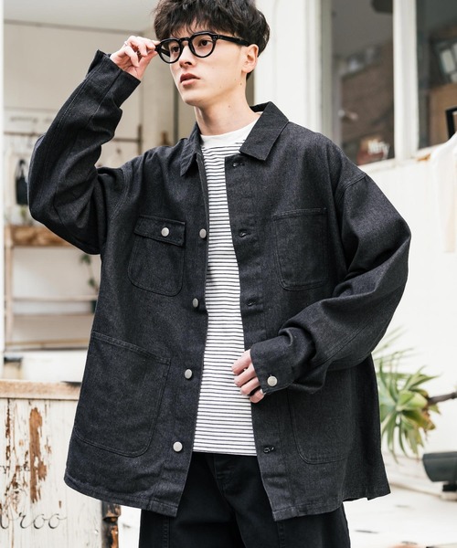 Rocky Monroe（ロッキーモンロー） カバーオール M ブラック メンズ