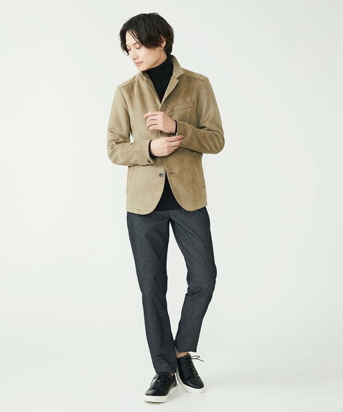 「MK MICHEL KLEIN HOMME 」 テーラードジャケット 51 カーキ メンズ_画像4