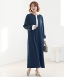 ワンピース バイカラージョーゼットワンピース│...の詳細画像3