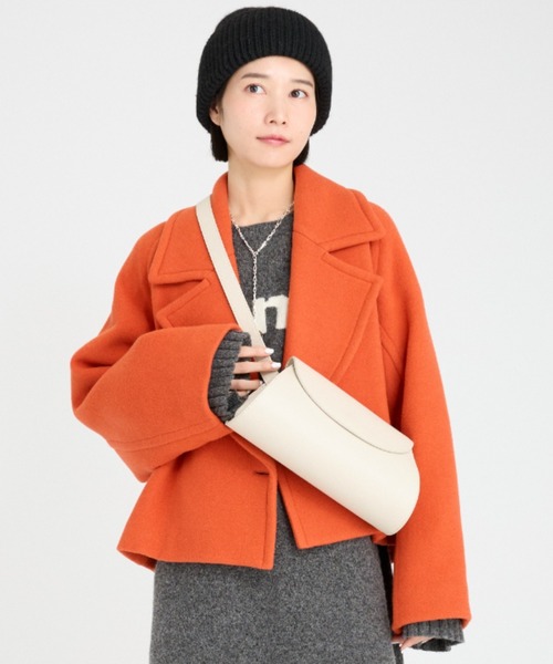 【美品】バビロン⭐️BABYLONE⭐️ ジャケット⭐️コート⭐️定価42900円 BABYLONE（バビロン） ピーコート フリー オレンジ レディース