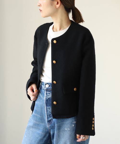 VERMEIL par iena（ヴェルメイユパーイエナ） ツイードジャケット 38