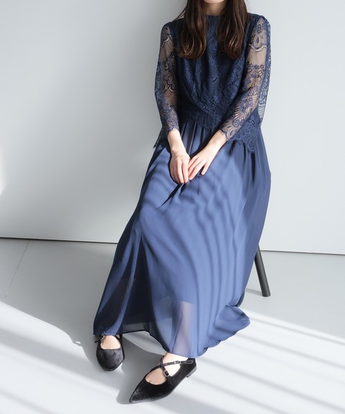 「Bifrost」 「Doula Doula」7分袖ワンピース S ブルーグレー レディース_画像5