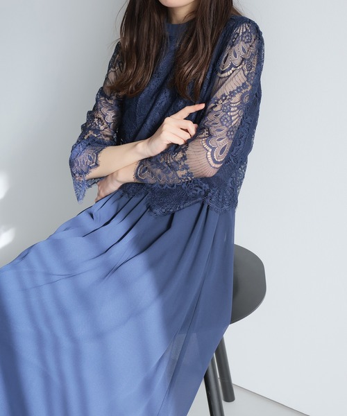 「Bifrost」 「Doula Doula」7分袖ワンピース S ブルーグレー レディース_画像8