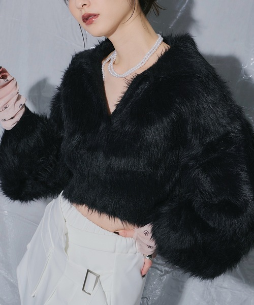 「VIOLETTA」 長袖ニット FREE ホワイト レディース_画像7