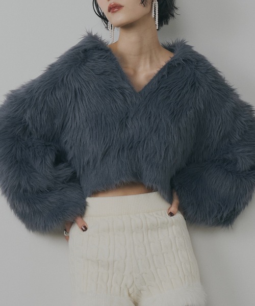 「VIOLETTA」 長袖ニット FREE ホワイト レディース_画像9